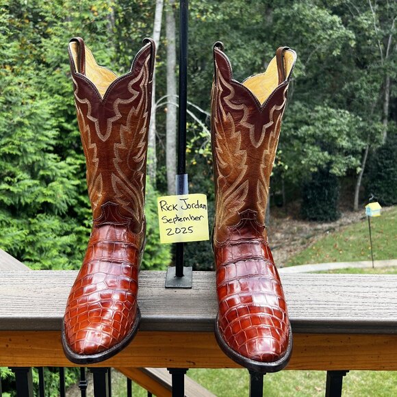 Justin's American Alligator Belly Cowboy Boots in Men's Size 12B/11D *READ* - Picture 1 of 10